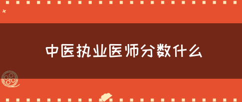 中医执业医师分数什么？